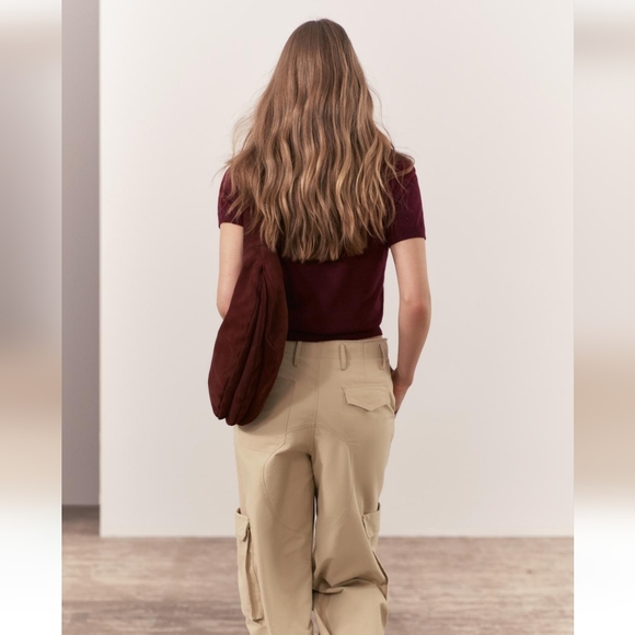 BNWT! Zara suede crossbody bag ( leather/ cow& goat) - Picture 6 of 12